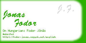 jonas fodor business card