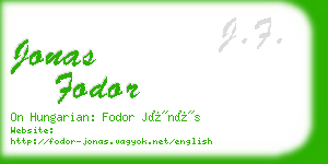 jonas fodor business card